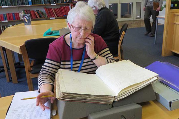 Photo of Volunteer at Gloucestershire Archives