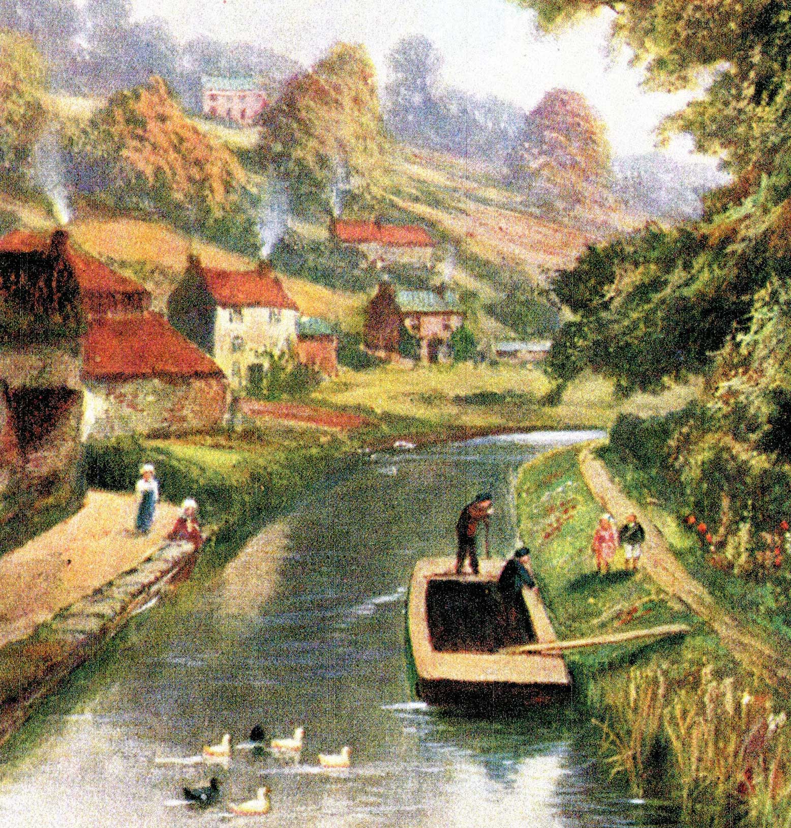View north-east from Brimscombe Bridge. (Postcard)