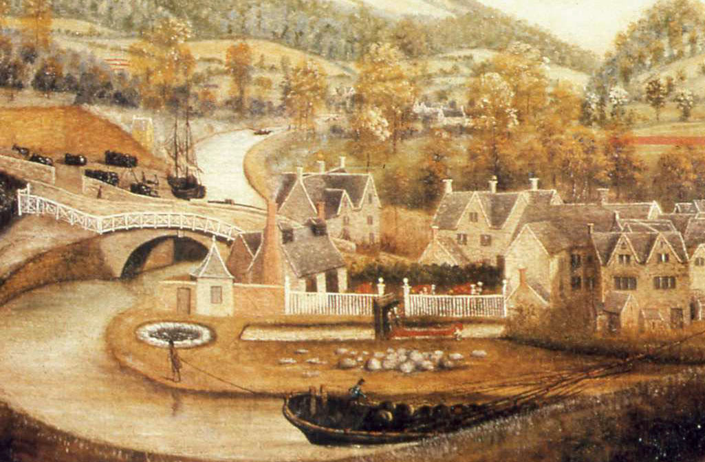 Painting of Wallbridge c1790 (Courtesy Stroud Museum in the Park, 1948.500 extract)
