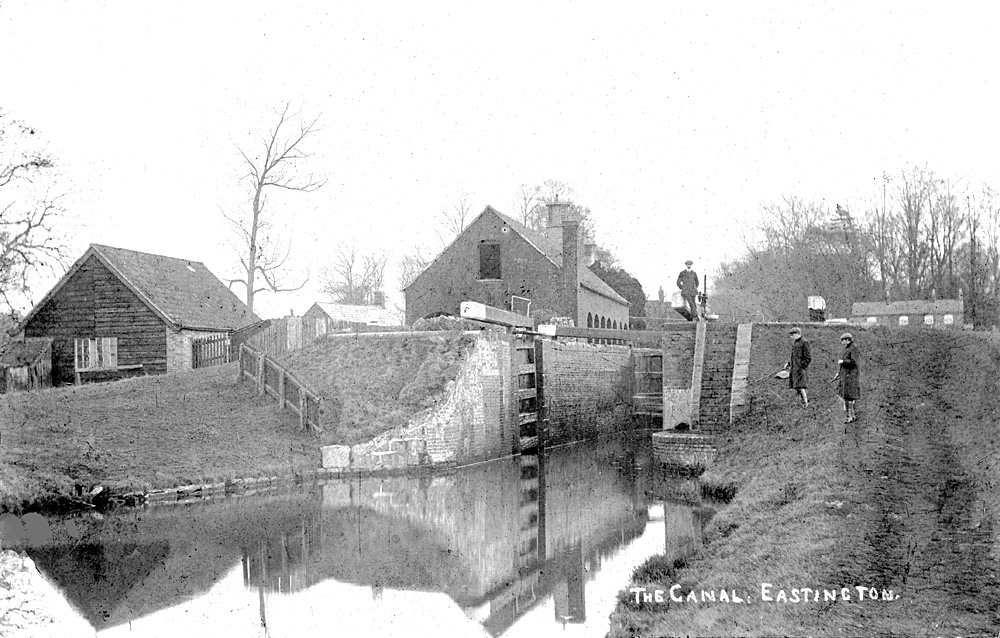 Dock Lock with the maintenance yard buildings behind (Howard Beard)