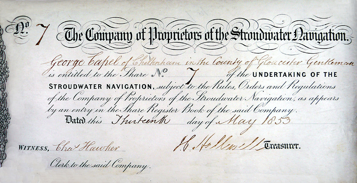 Share 7 when transferred to George Chapel, 13 May 1853