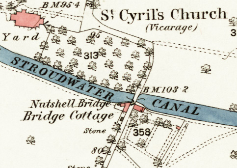 Nutshell Bridge Cottage & House on c1880 OS Map (National Library of Scotland)